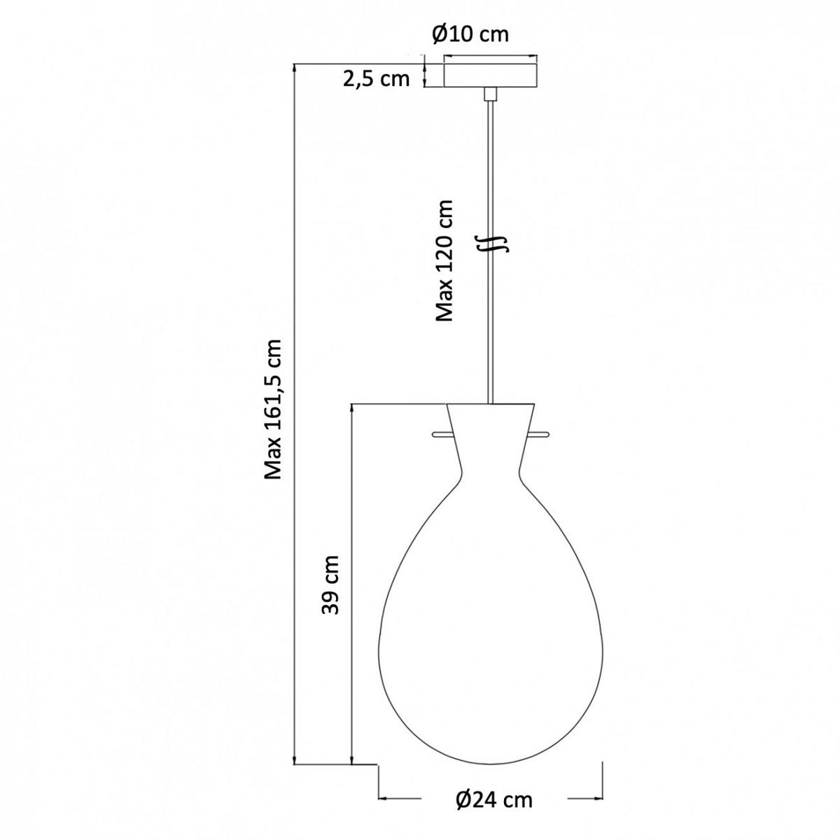 HÄNGELEUCHTE Gabriela, Transparent und goldfarben, 39cm - Transparent, Glas (24/24/39cm) - KOSILUM