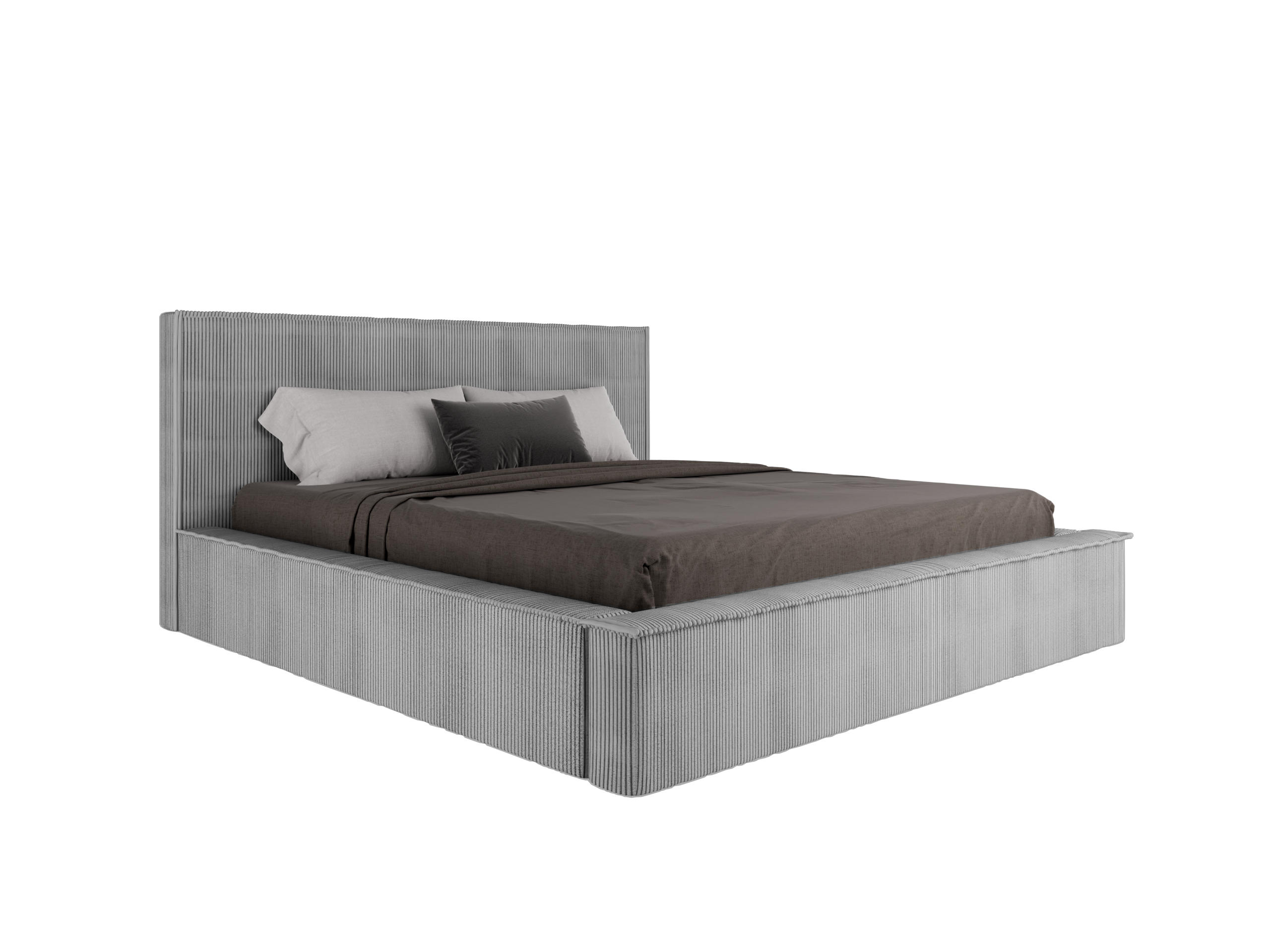 POLSTERBETT SANA 180x200cm, ohne Matratze, grau - Grau, Holz (180/200cm) - Homesy