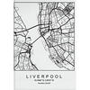 POSTER Liverpool Minimalistische Stadtplanen A3 Rahmenlos - Klar, Papier (29.7/5/42cm) - Nacnic