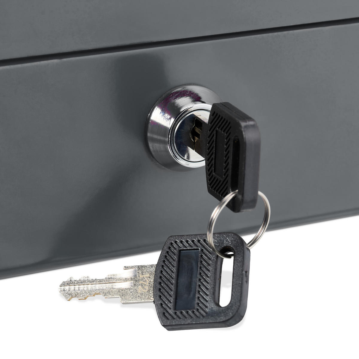 POKLADNA - šedá, kov/plast (20/8.5/17cm) - Relaxdays