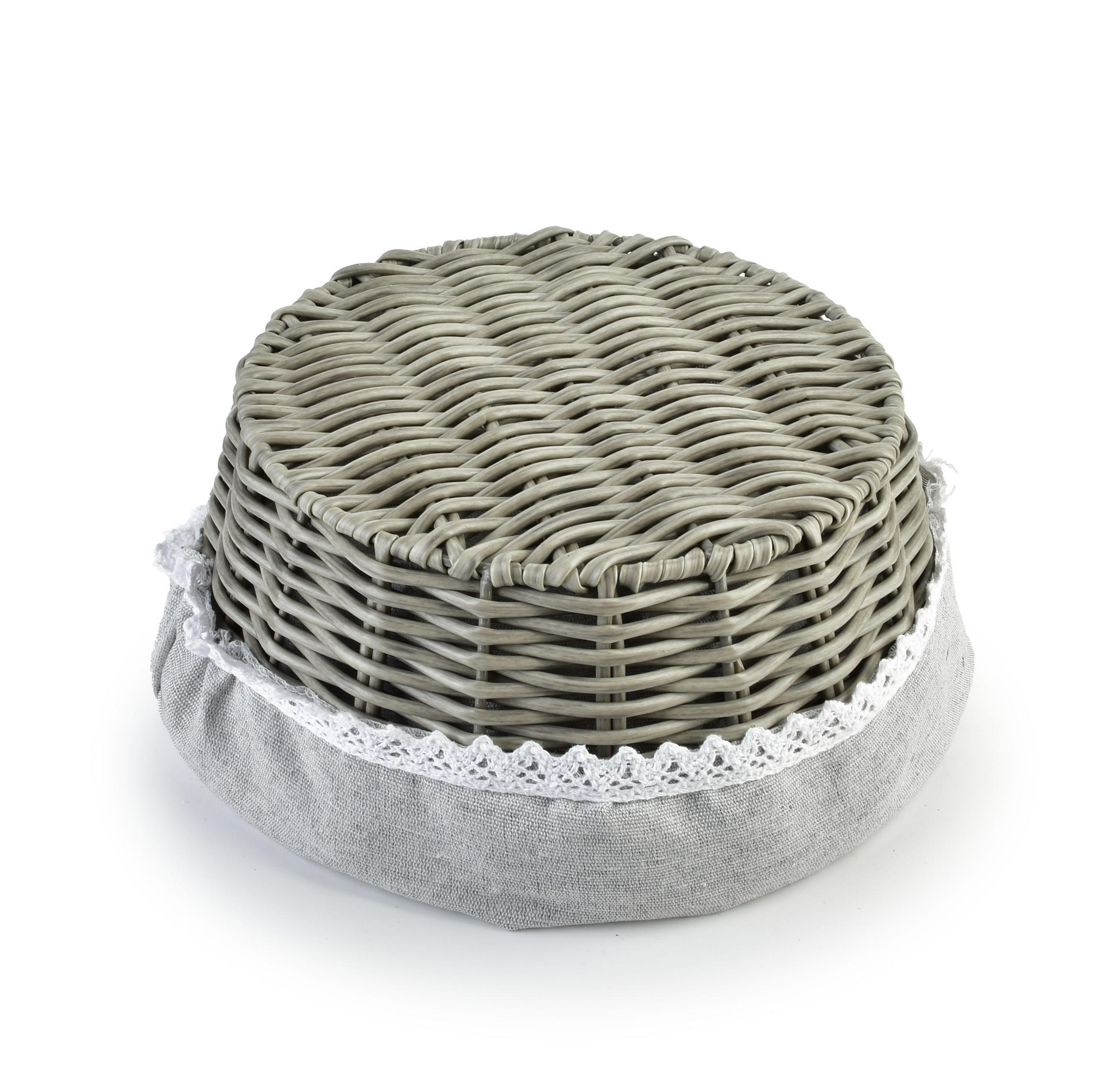 BESTECKKORB Sino Grau 24/24/11 cm Holz - Grau, Holzwerkstoff (24/11/24cm) - Mondex