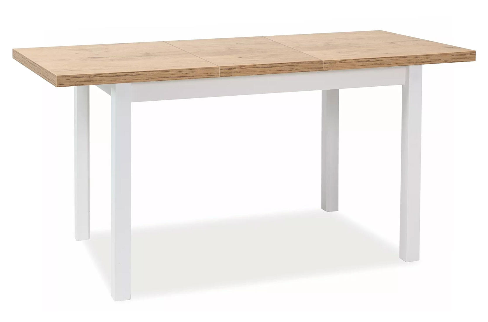 ESSTISCH Adam Eiche Lancelot / Weiß 120-160 / 68 / 75cm - Eichefarben/Weiß, Holz/Holzwerkstoff (68/160/75cm) - Feldmann-Wohnen