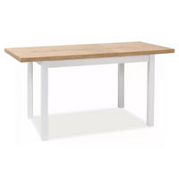 ESSTISCH Adam Eiche Lancelot / Weiß 120-160 / 68 / 75cm - Eichefarben/Weiß, Holz/Holzwerkstoff (68/160/75cm) - Feldmann-Wohnen