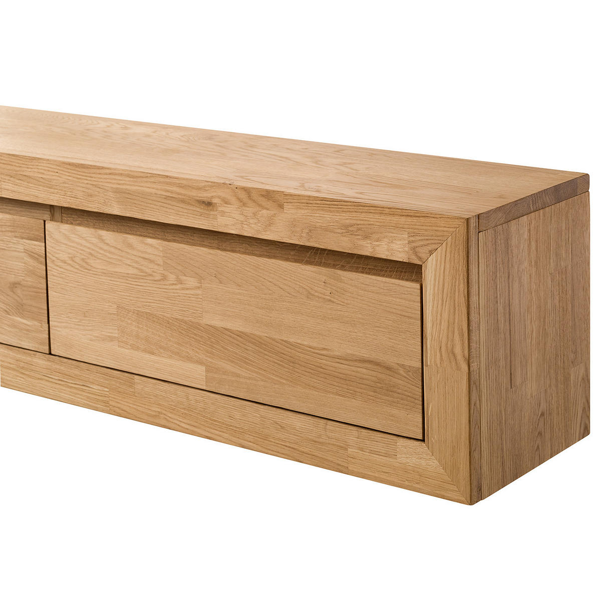 HÄNGEKOMMODE - Eiche massiv - Eichefarben, Holz (120/30/25cm) - home24