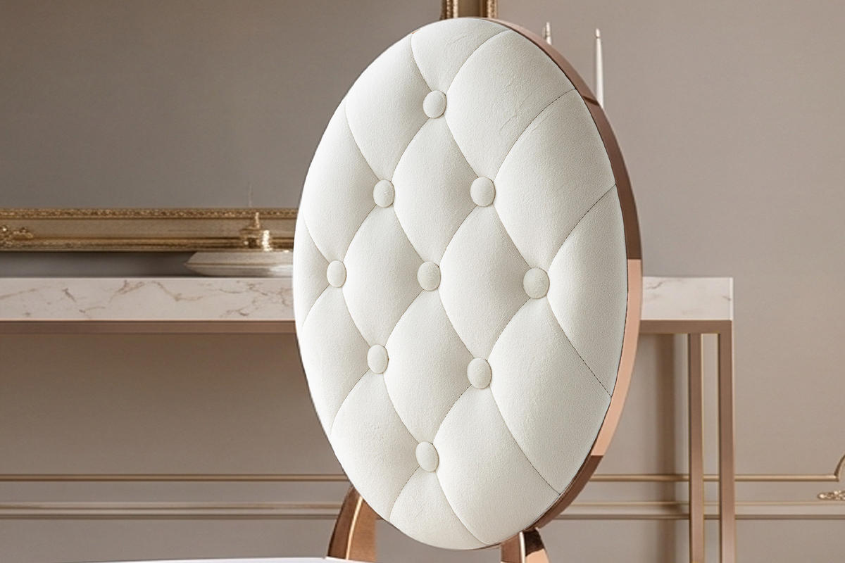 ESSZIMMERSTUHL LINDA Cremeweiß Velvet - Creme, Textil (50/92/56cm) - KAWOLA