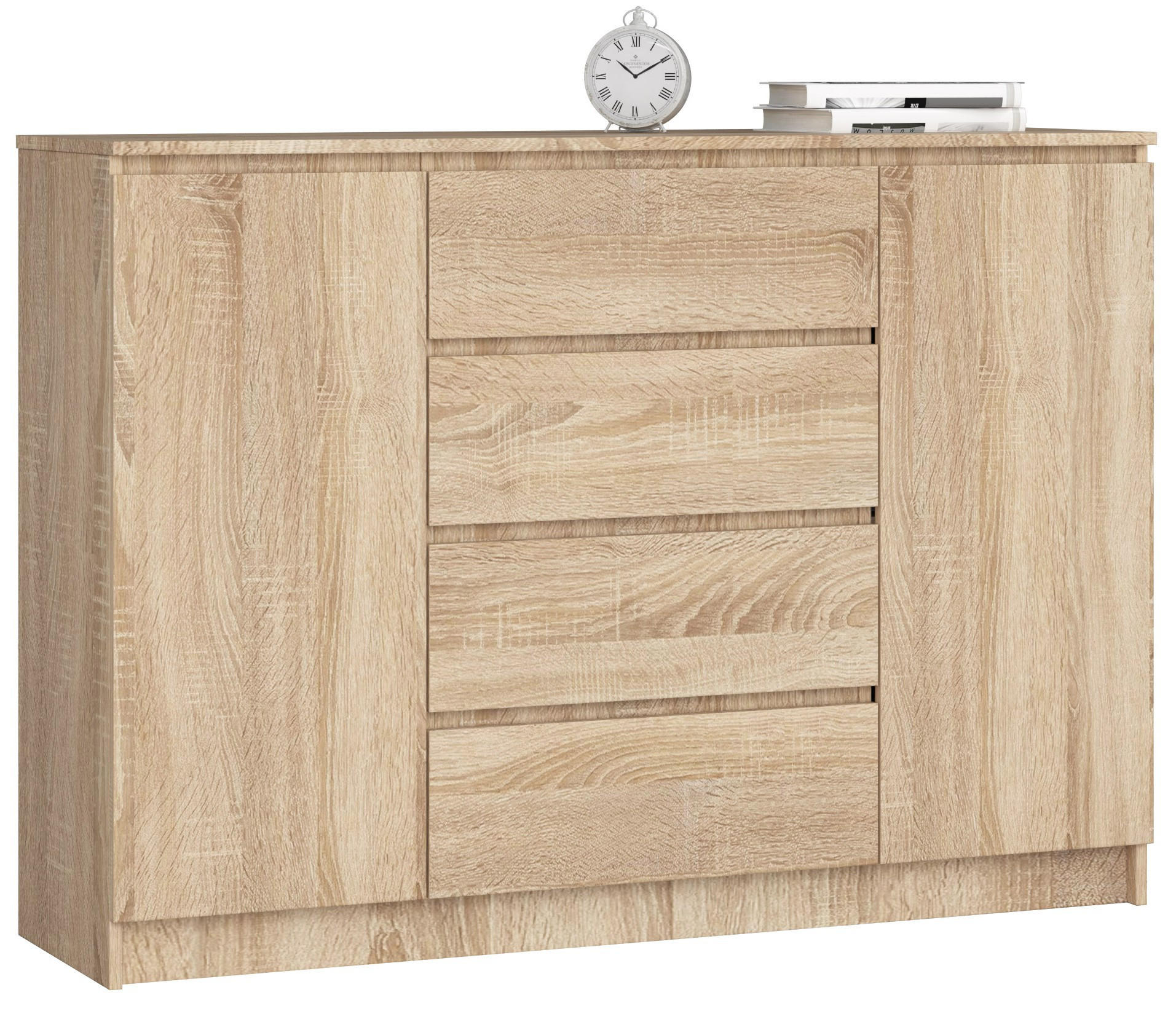 KOMMODE Sonoma Eiche 138x40x99 cm - Sonoma Eiche, Holzwerkstoff (138/99/40cm) - Akord