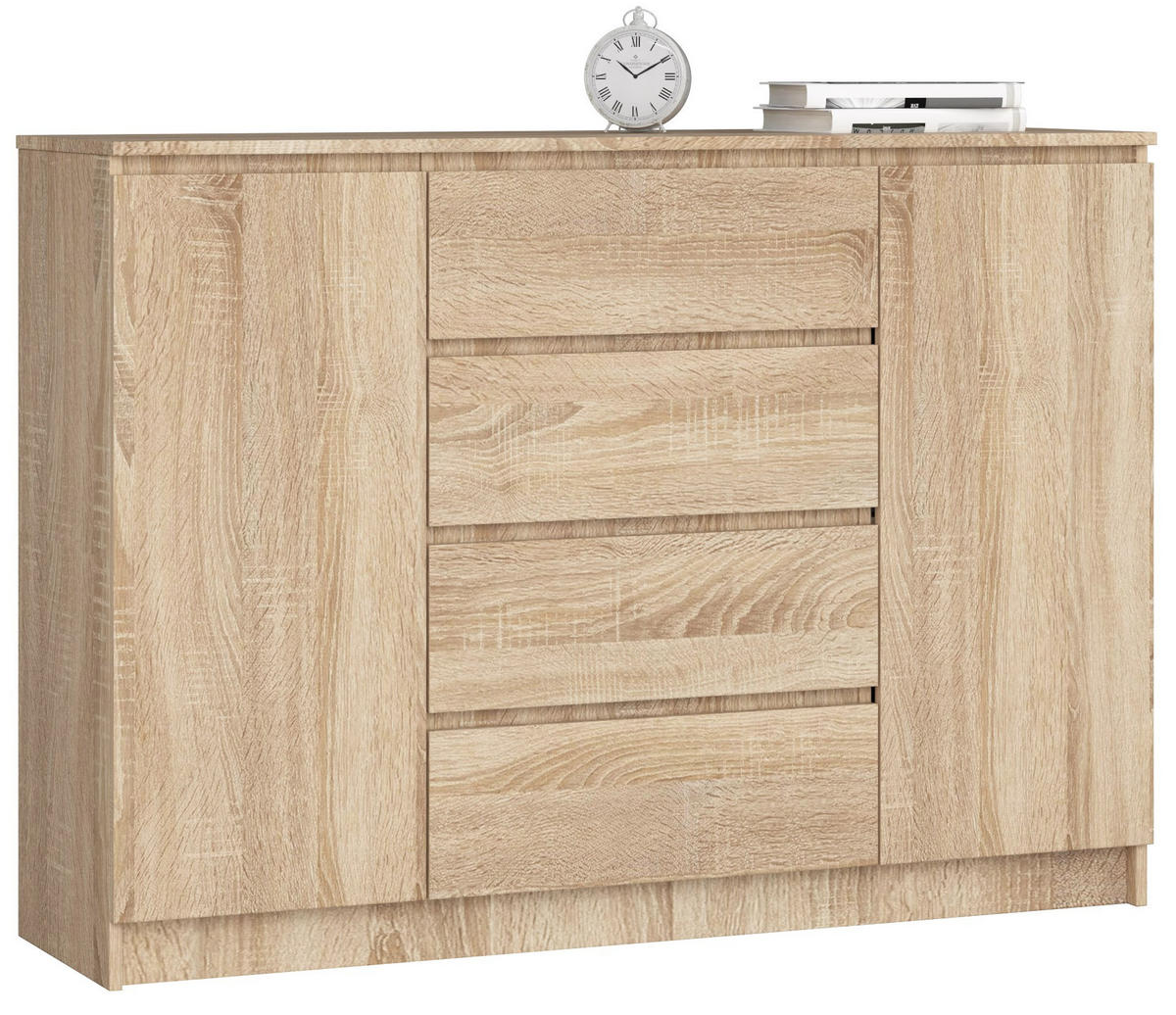 KOMMODE Sonoma Eiche 138x40x99 cm - Sonoma Eiche, Holzwerkstoff (138/99/40cm) - Akord