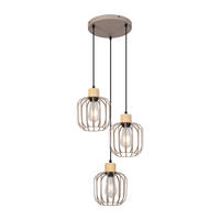 PENDELLEUCHTE Sythveth 25/18/145 cm - Grau, Holz/Metall (25/18/145cm) - ZMH