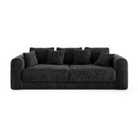 SCHLAFSOFA mit Stauraum in Nussbaum RIO Köpergewebe Dunkles Anthrazit 250cm - Dunkelgrau/Anthrazit, Textil (250/90/95cm) - Sia Home