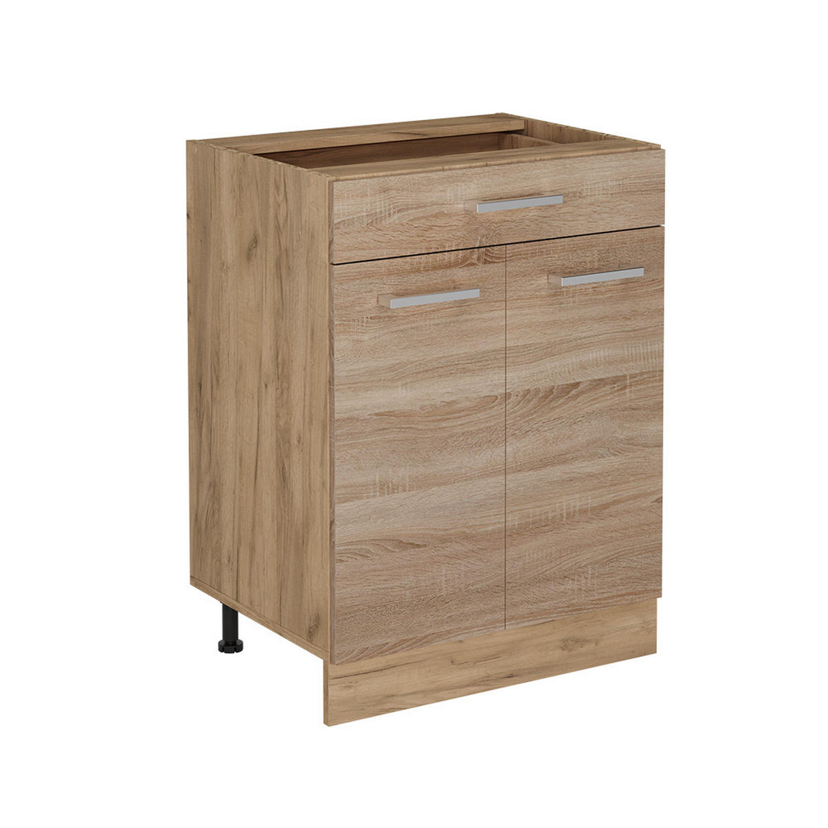 KÜCHENUNTERSCHRANK R-Line Sonoma 60 cm mit Schublade, ohne Arbeitsplatte - Honigeiche/Eiche Wotan, Holzwerkstoff (60/81.6/46cm) - Vicco