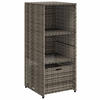 GARTENSCHRANK Grau 50x55x115 cm Poly Rattan - Grau, Kunststoff (50/115/55cm) - furnicato