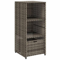 GARTENSCHRANK Grau 50x55x115 cm Poly Rattan - Grau, Kunststoff (50/115/55cm) - furnicato