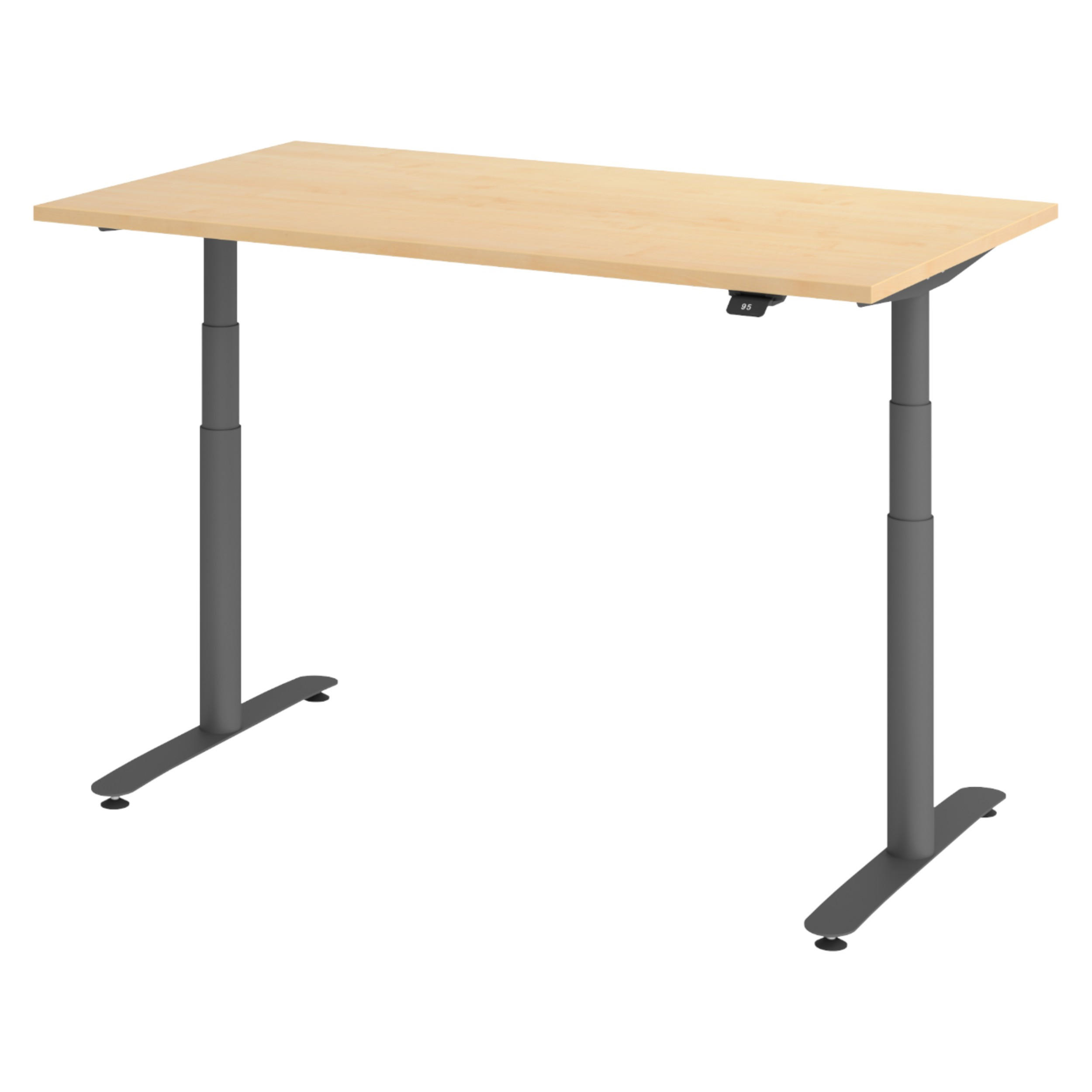 bümö Schreibtisch Ahorn, Graphit 140x72x80 cm