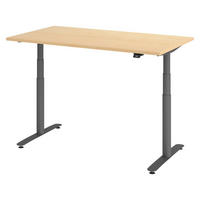 SCHREIBTISCH elektrisch Bluetooth & App XDLR 80/140/72 cm in Ahornfarben/Graphitfarben - Ahornfarben/Graphitfarben, Holzwerkstoff (80/140/72cm) - bümö