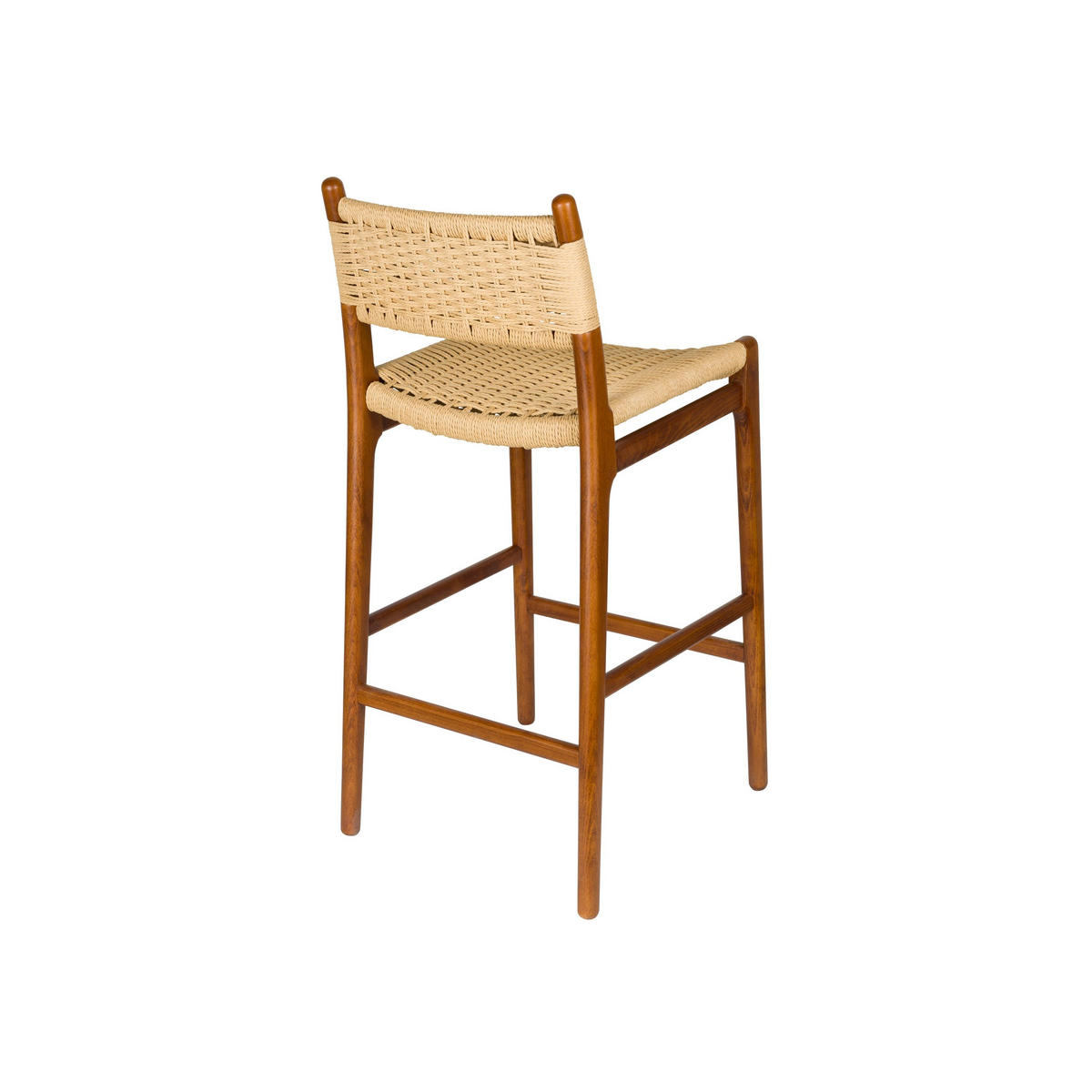 BARHOCKER Cecile Rückenlehne 67,5 cm Walnuss Braun - Braun, Holz (48/95.5/47cm) - Dutchbone