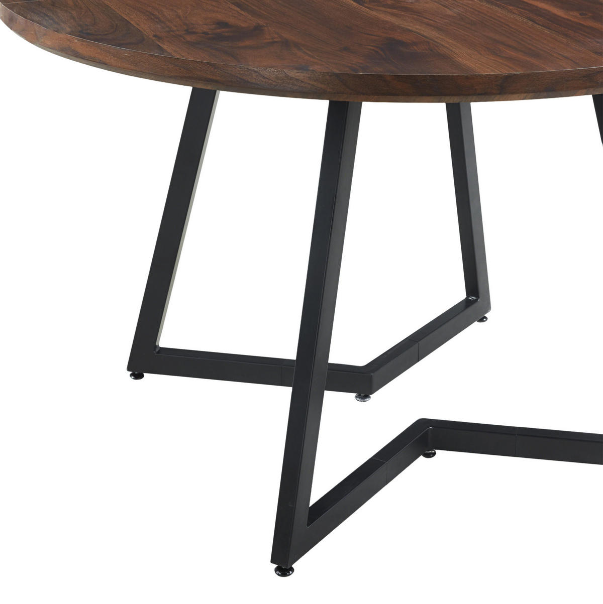 ESSTISCH 110/110/75 cm walnuss aus MDF mit Metallgestell - Walnussfarben, Holzwerkstoff (110/110/75cm) - OKWISH