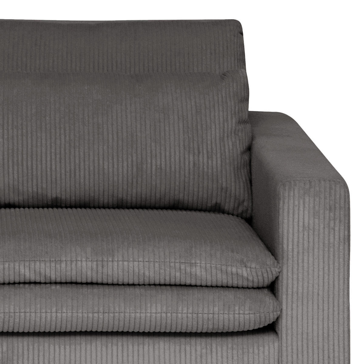 SESSEL - Eichefarben/Grau, Eichenholz/Textil (110/82/104cm) - home24