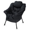 RELAXSESSEL Samt Schwarz - Schwarz, Metall (97/95/82cm) - ML-DESIGN