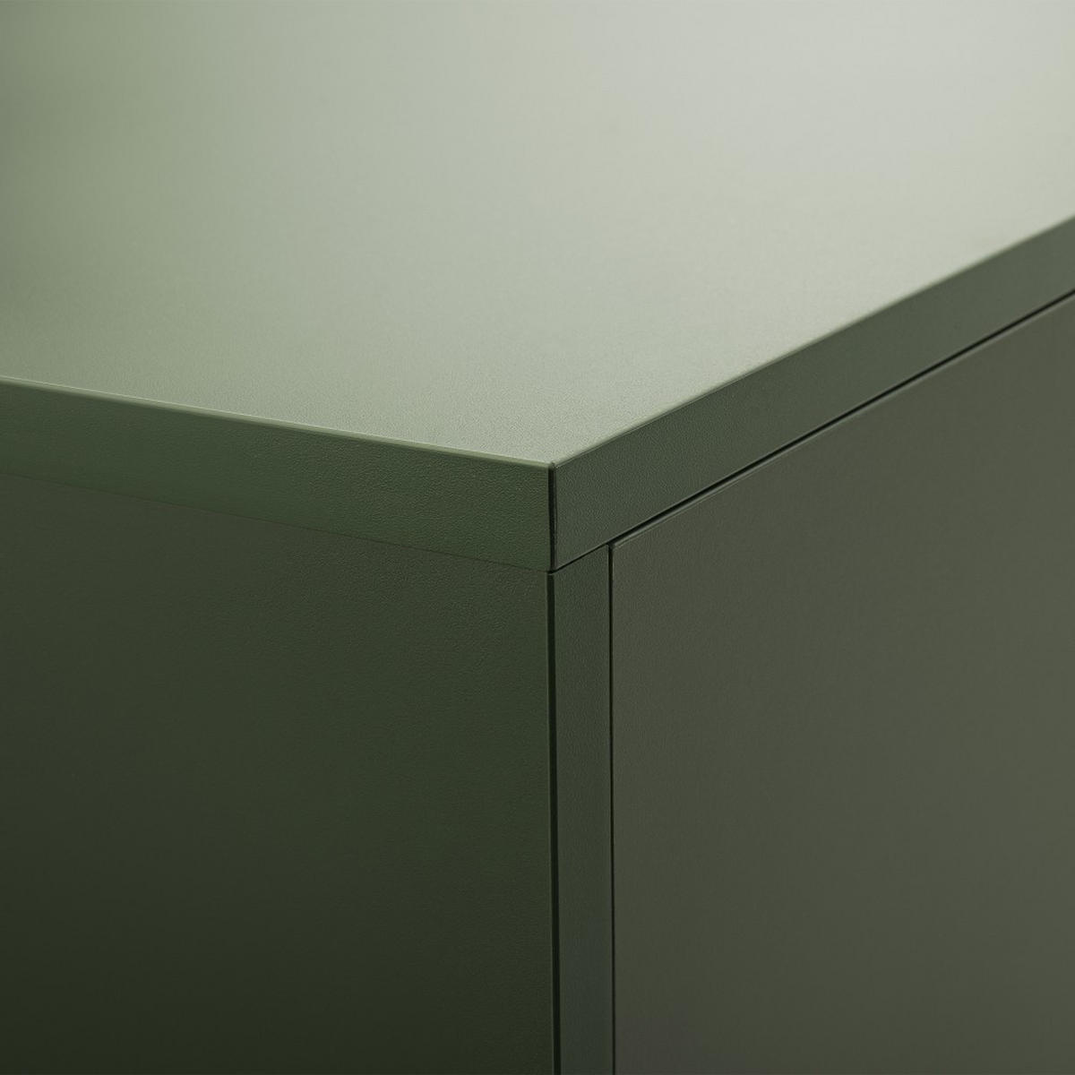 LOWBOARD Giana mit 2 Türen und Schublade, 160 cm, Flaschengrün - Dunkelgrün/Schwarz, Holzwerkstoff (160/48.5/45cm) - Beautysofa