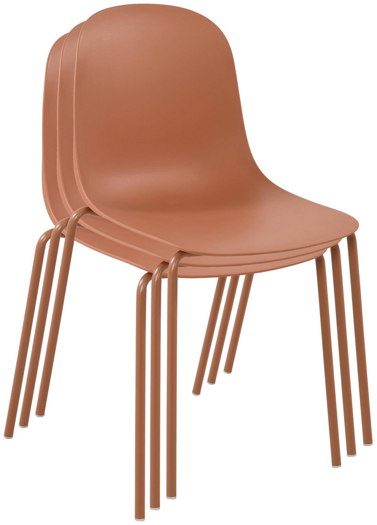 STAPELSTUHL Kunststoff terracotta - Terra cotta, Kunststoff/Metall (51/85/53cm) - CLP
