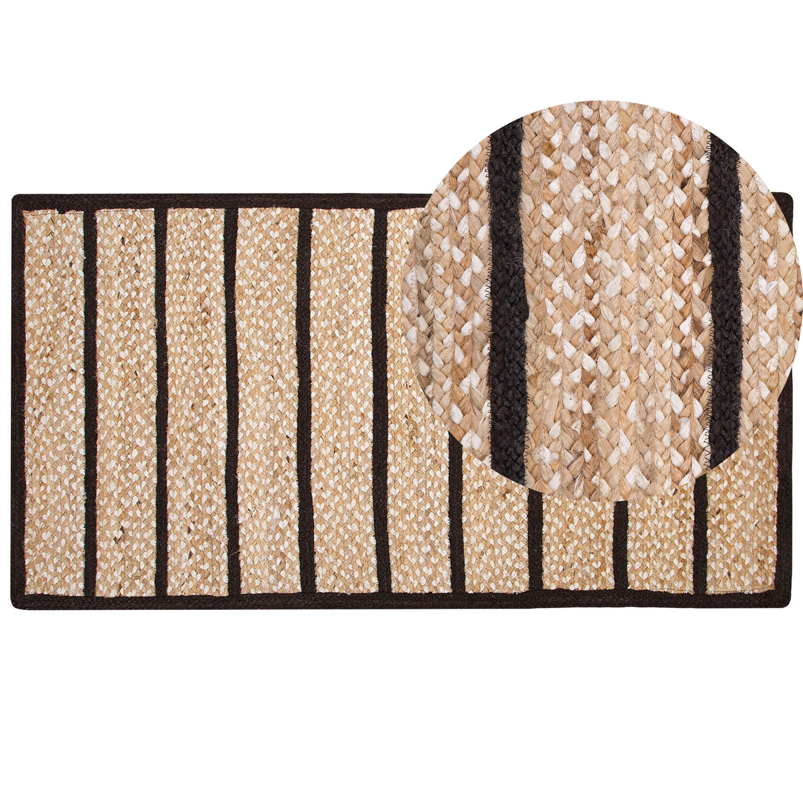 KURZFLOR-TEPPICH Karadona 150/80 cm - Beige, Naturmaterialen (80/150cm) - Beliani