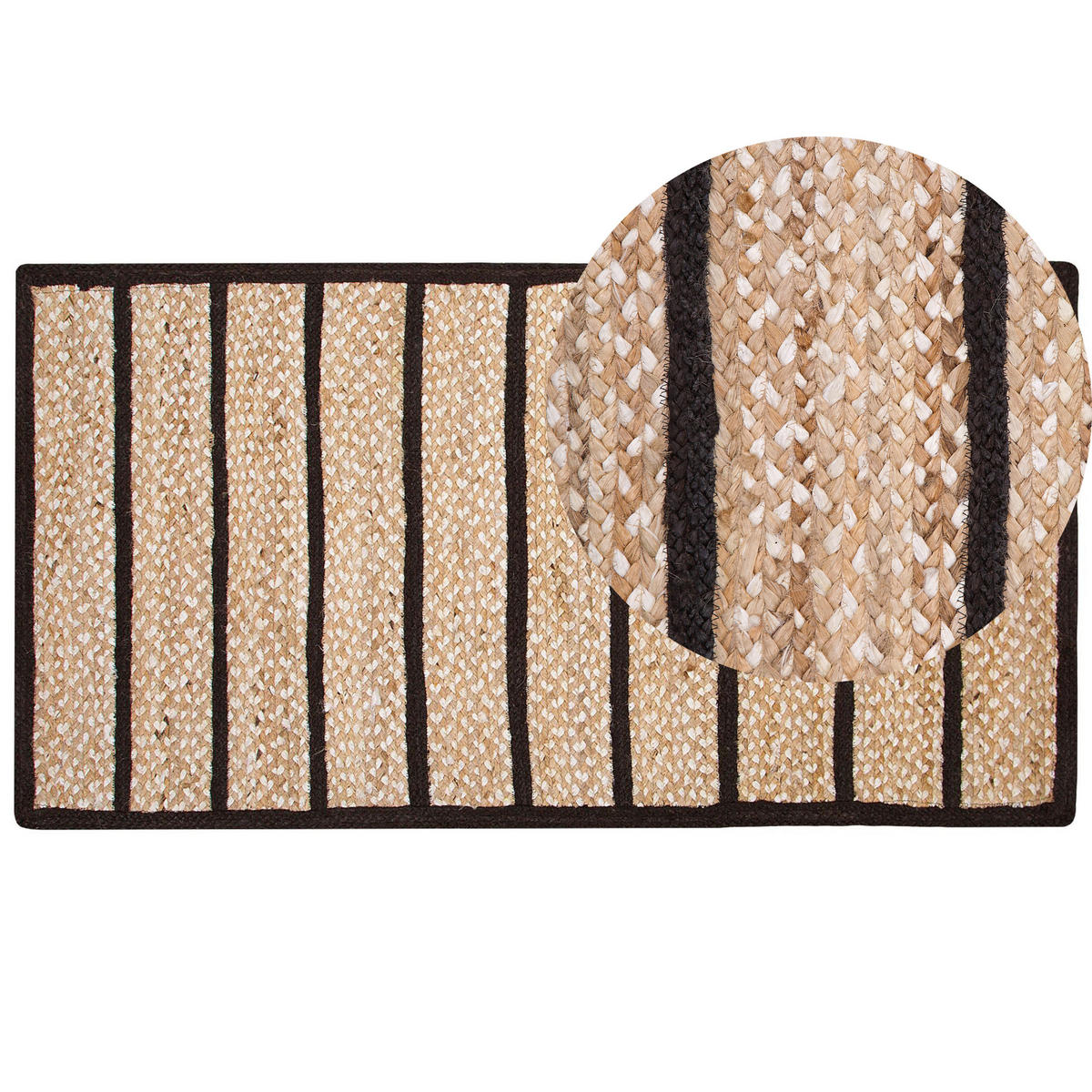 KURZFLOR-TEPPICH Karadona 150/80 cm - Beige, Naturmaterialen (80/150cm) - Beliani