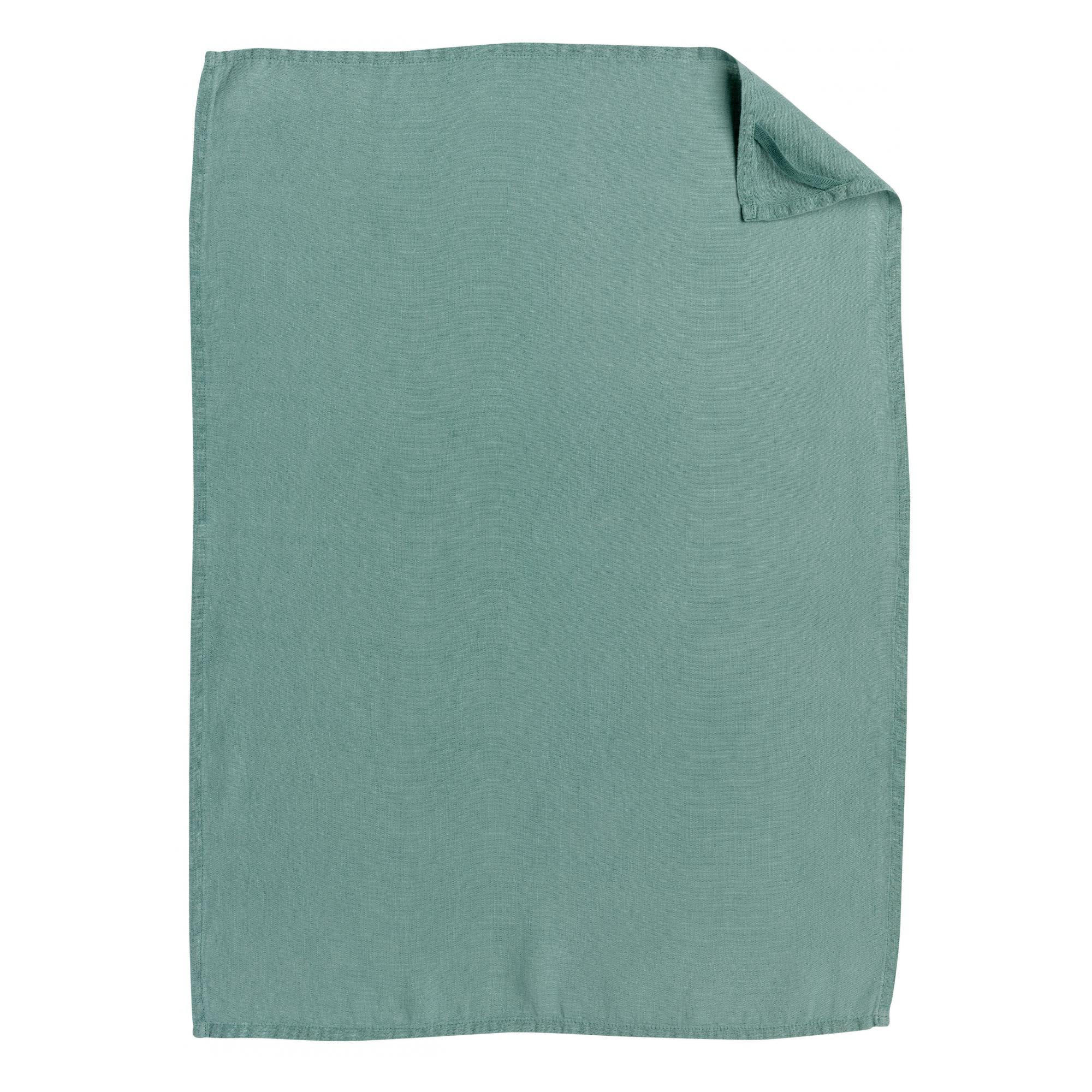 Winkler Hanf-Geschirrtuch Salbeigrün 50x70 cm