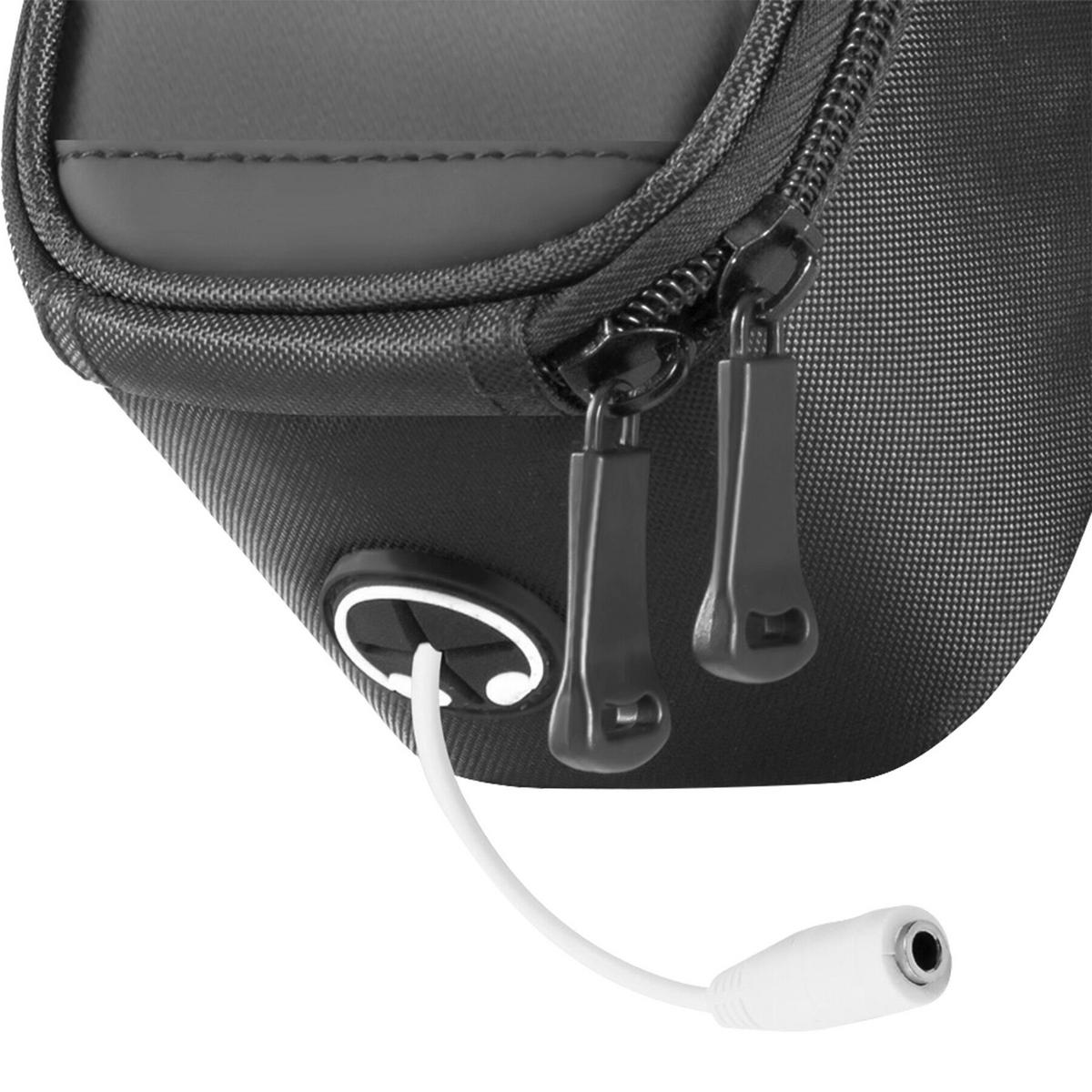 FAHRRADTASCHE Georg mit Fahrradrahmentasche ,wasserabweisend und robust,schwarz - Schwarz, Textil (9.5/10/20cm) - tectake