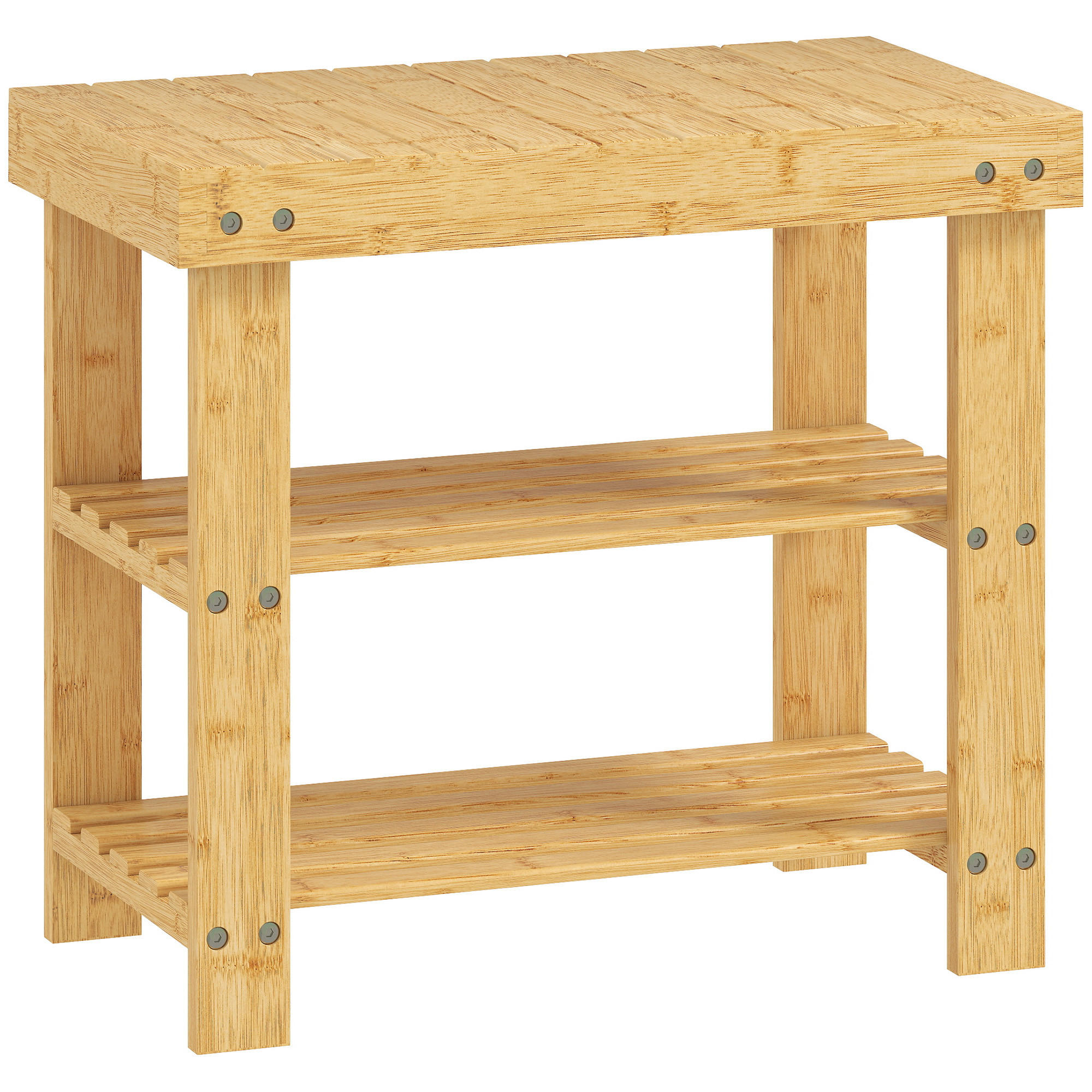 SCHUHBANK Albacete Norte Naturholz Bambus - Hellbraun, Holz (50/45/28cm) - Jamb