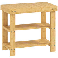 SCHUHBANK Albacete Norte Naturholz Bambus - Hellbraun, Holz (50/45/28cm) - Jamb