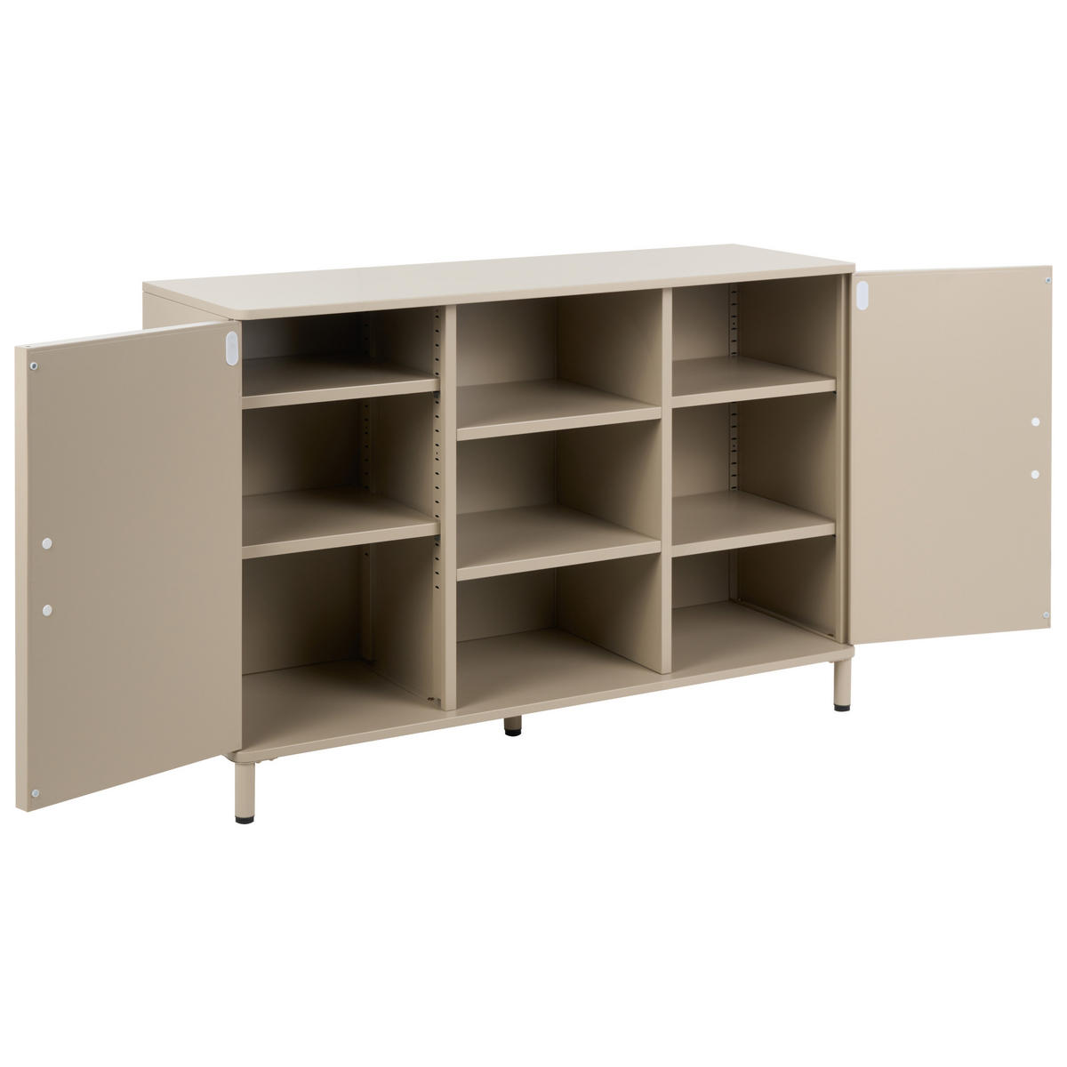 SIDEBOARD Kov Béžový Ombura - béžová, kov (120/80/40cm) - Beliani