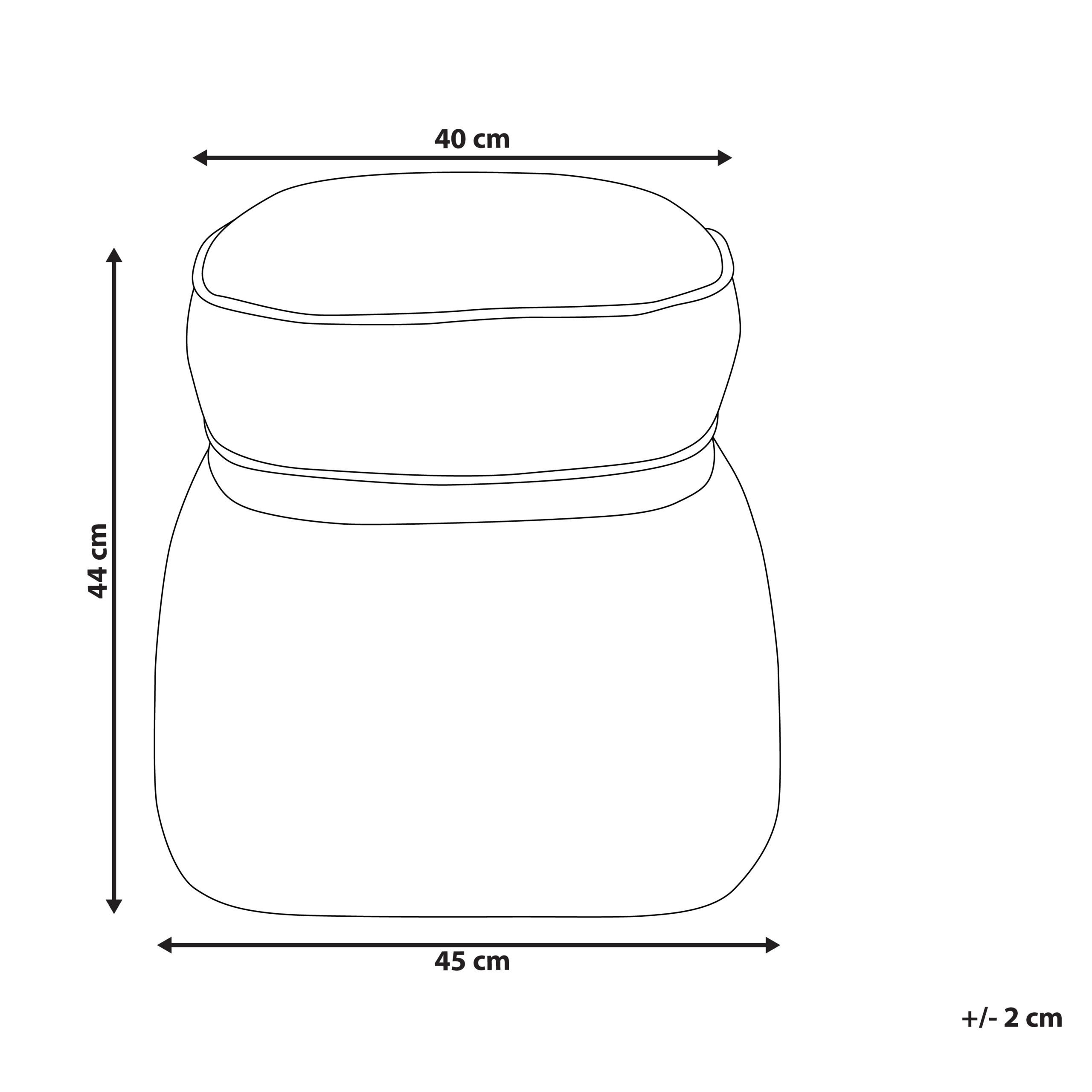 Thumbnail - Beliani Pouf, Beige, Textil, Rund, 45x44x45 cm, Wohnzimmer, Hocker, Poufs