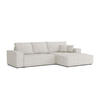 ECKSOFA MARCO 294/185 in Cord Creme mit Schlaffunktion rechts - Creme, Holz/Holzwerkstoff (294/185cm) - Deine Möbel 24