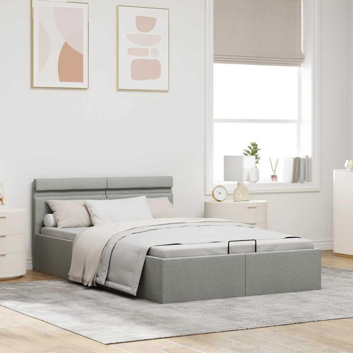 METALLBETT Irwin 148/211 cm - Grau, Metall (140/200cm) - Nettlife
