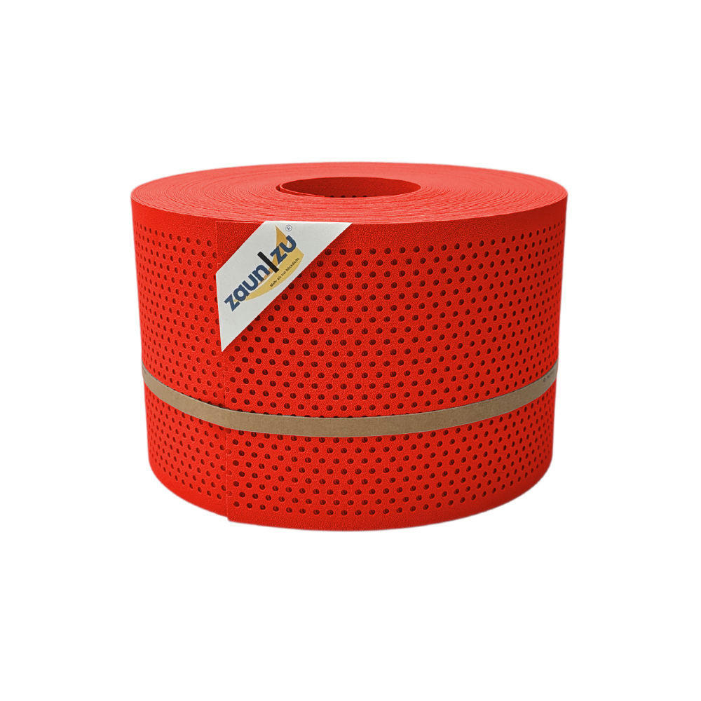 SICHTSCHUTZSTREIFEN PP Premium Gelocht 20 Prozent Streifen Rot 50m - Rot, Kunststoff (5000/19cm) - ZAUN|ZU