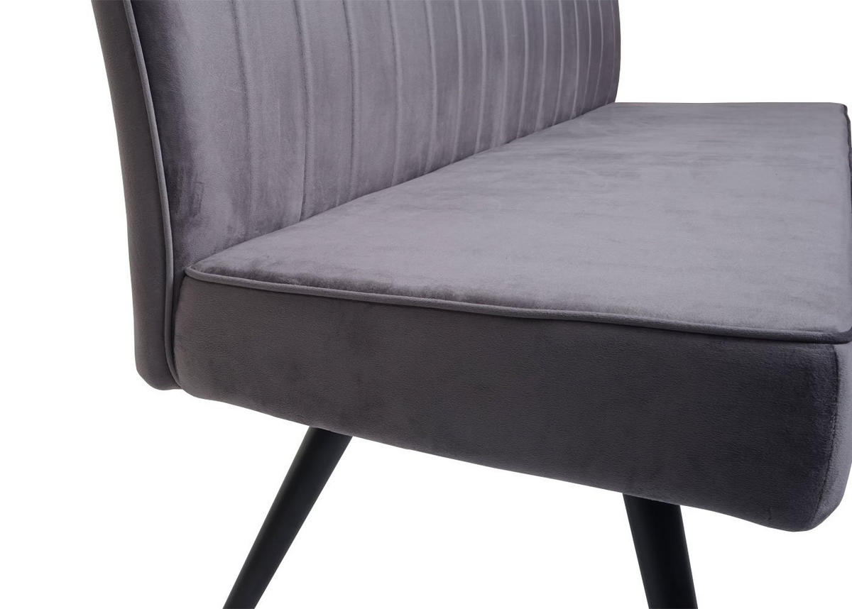 SITZBANK Grau - Dunkelgrau/Grau, Metall (160/90/60cm) - MCW