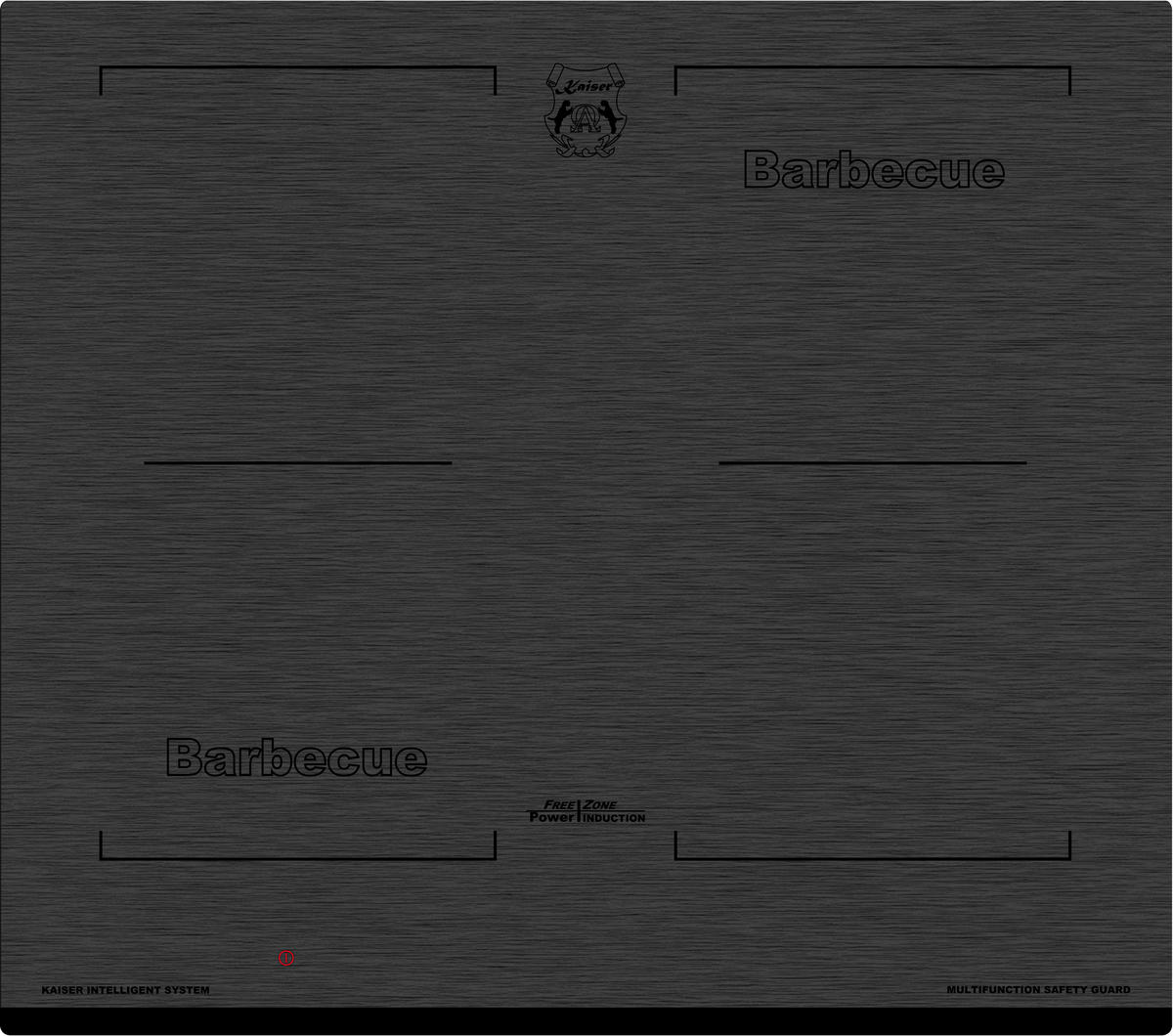 BACKOFEN-SET Multifunktions-Dampfbackofen EH 6347 + Induktionskochfeld KCT 6700 FI + Dunstabzugshaube AT 6402 ECO 60 cm - Grau, Metall (59.4/59.4/57.5cm) - Kaiser Küchengeräte