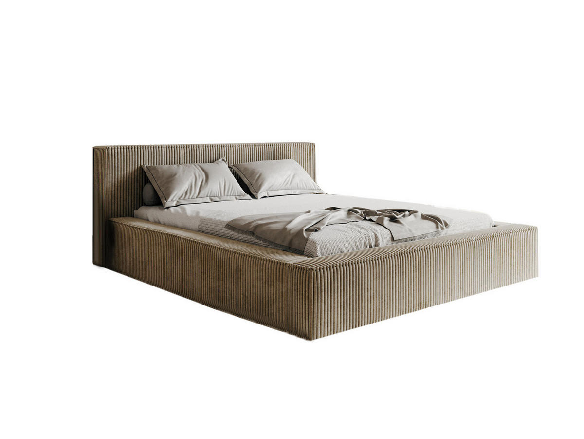POLSTERBETT ASTA Cord 160x200 Beige - Beige, Holzwerkstoff (160/200cm) - Compleo24