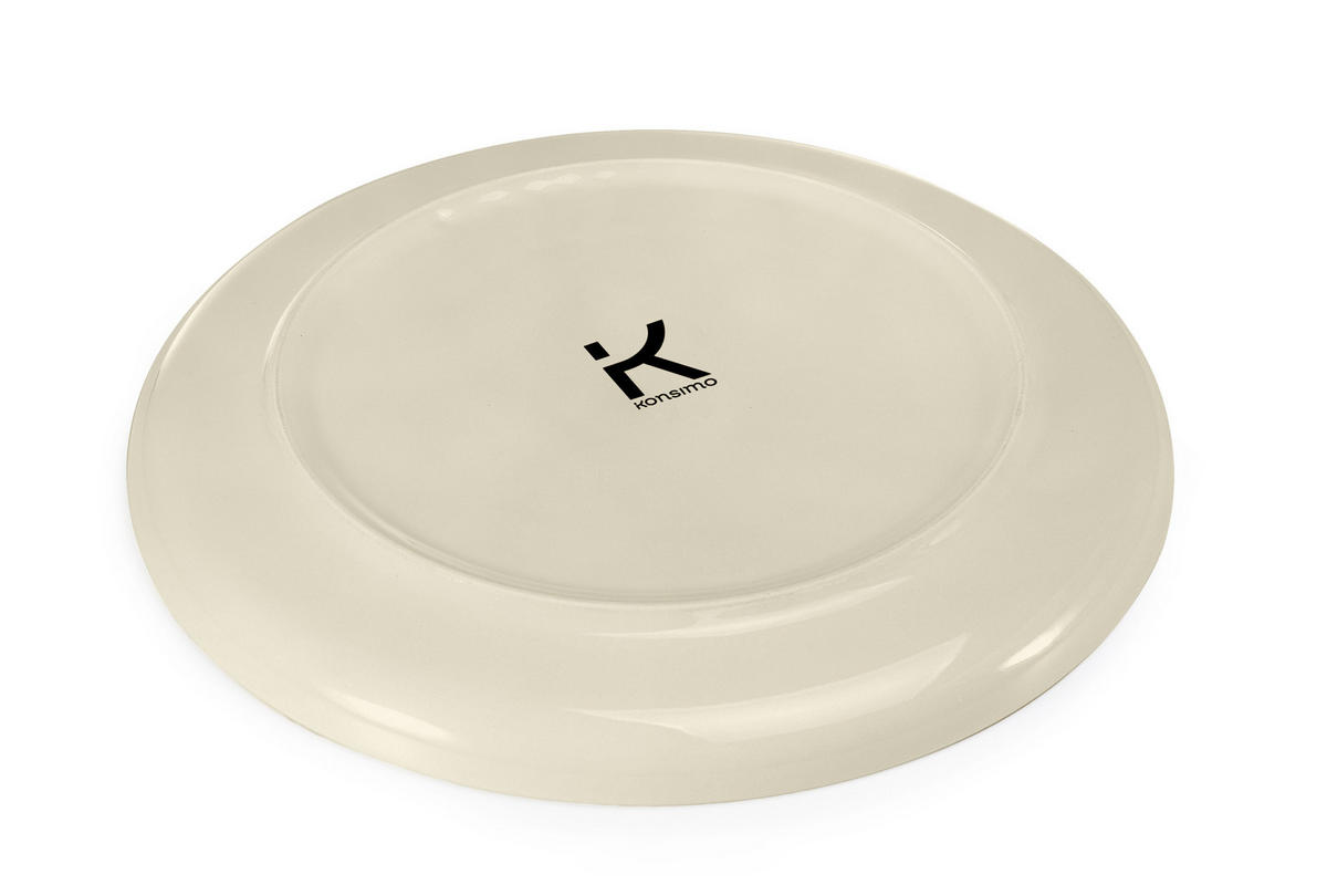 TELLER-SET VICTO 6-tlg Dessertteller - Beige, Keramik (20/2/20cm) - KONSIMO®