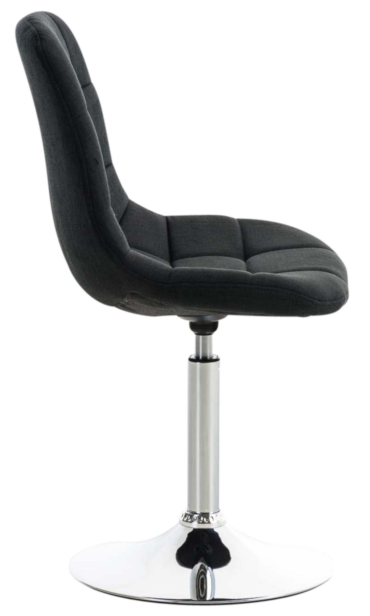 DREHSTUHL 2er Set Stoff schwarz - Chromfarben/Schwarz, Textil/Metall (48/84/52cm) - CLP