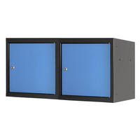 SCHLIESSFACHWÜRFEL 2x Blocky mit Zylinderschloss + 2 Schlüssel 40x40x40cm Anthrazit/Lichtblau - Blau/Anthrazit, Metall (40/40/40cm) - PROREGAL