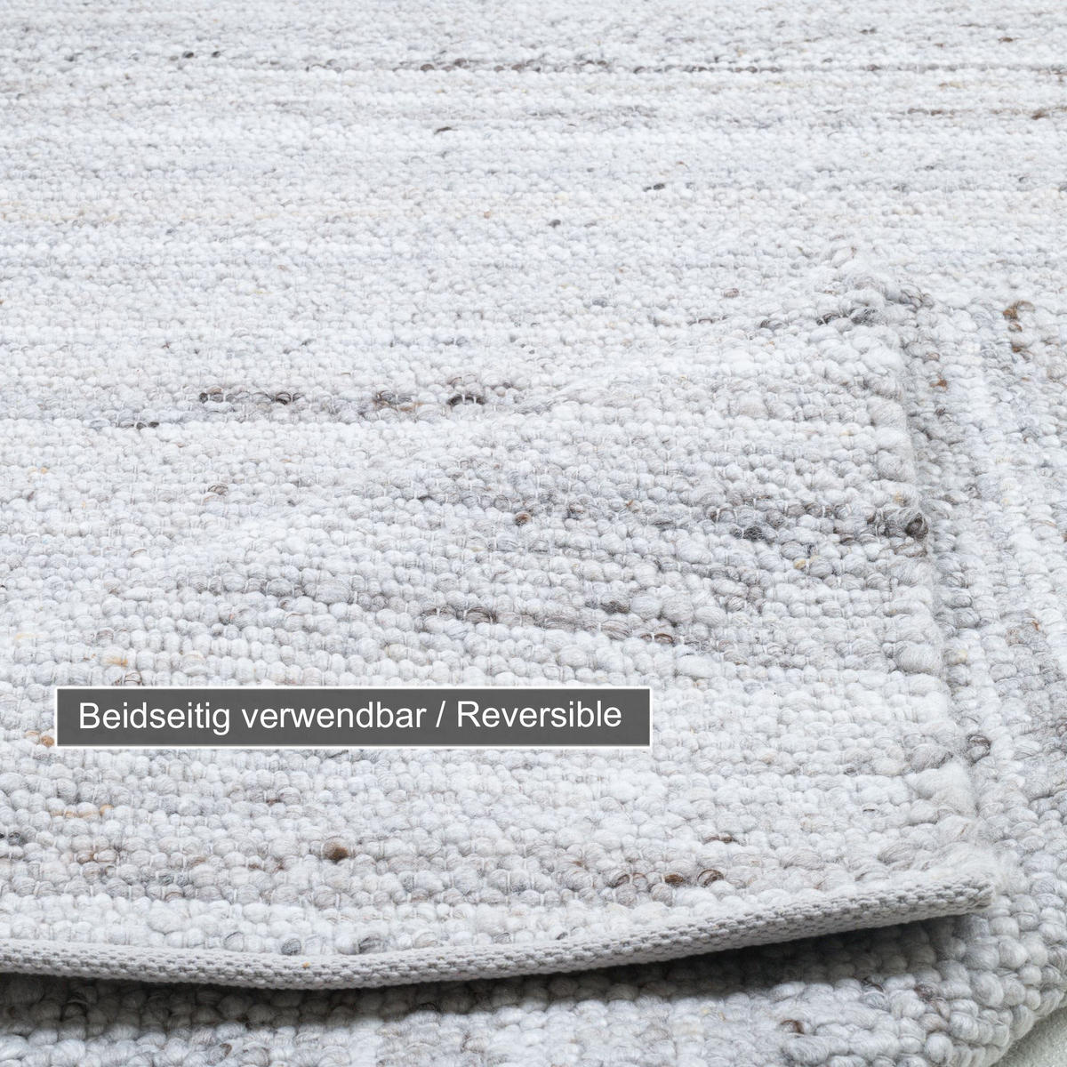 HANDWEBETEPPICH Malli, modern, strapazierfähig, pflegeleicht 170x240 cm - Hellgrau, Textil (170/240cm) - Rug and Roll