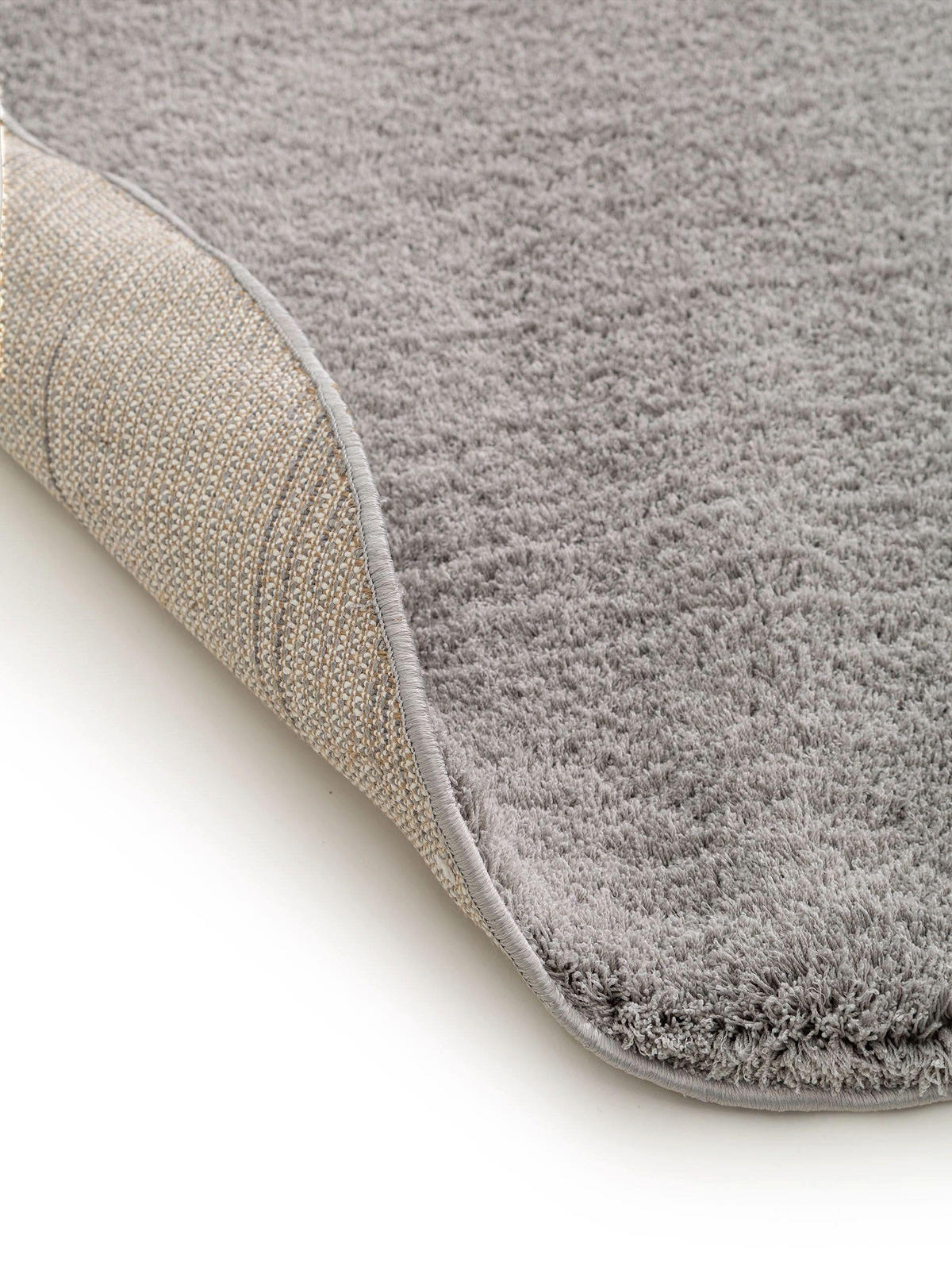 HOCHFLORTEPPICH rund Soda Grau ø 200 cm rund - Grau, Textil (200/200cm) - benuta Nest