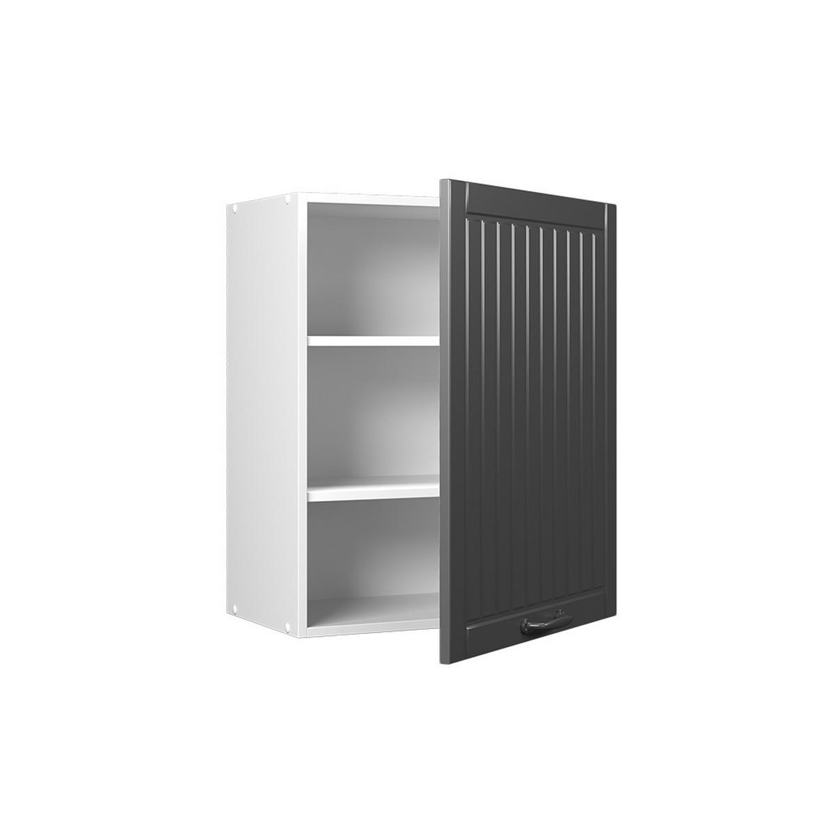 STENSKA OMARICA Fame-Line, Temno siva, 60 cm - temno siva/bela, leseni material (60/72/34.1cm) - Vicco
