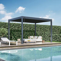 PERGOLA Classic Pavillon Terrassenüberdachung Aluminium 3 x 4 M anthrazit - Anthrazit, Metall (400/255/300cm) - WEIDE