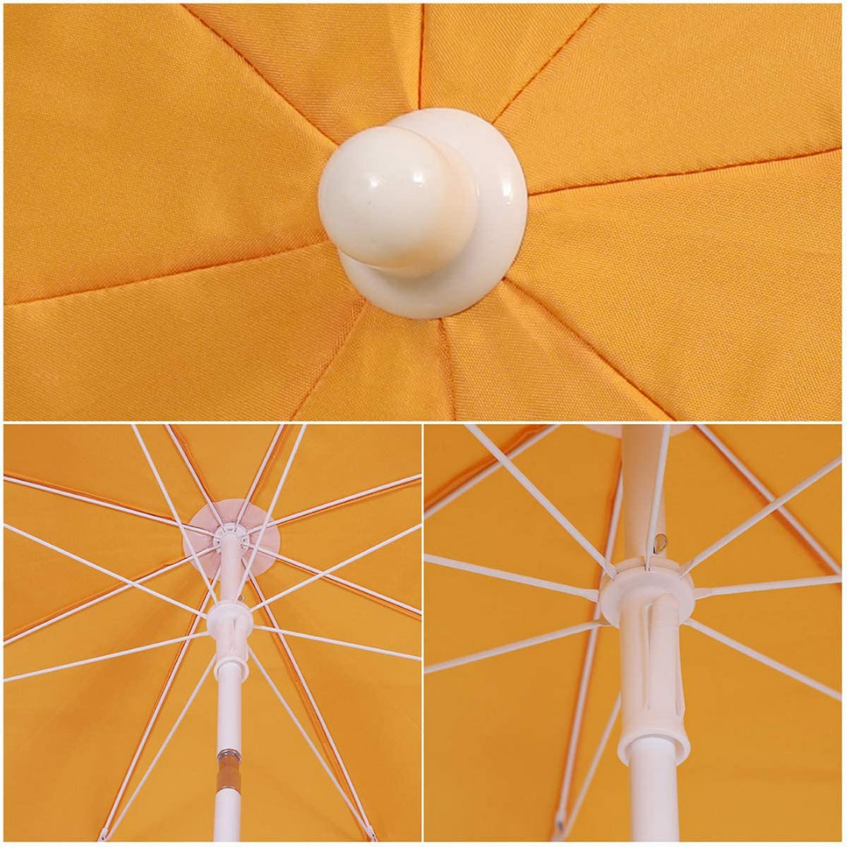 SONNENSCHIRM 200 cm Orange UV50+ Strandschirm Garten Balkon Terrasse - Orange, Textil (200/200cm) - Resch