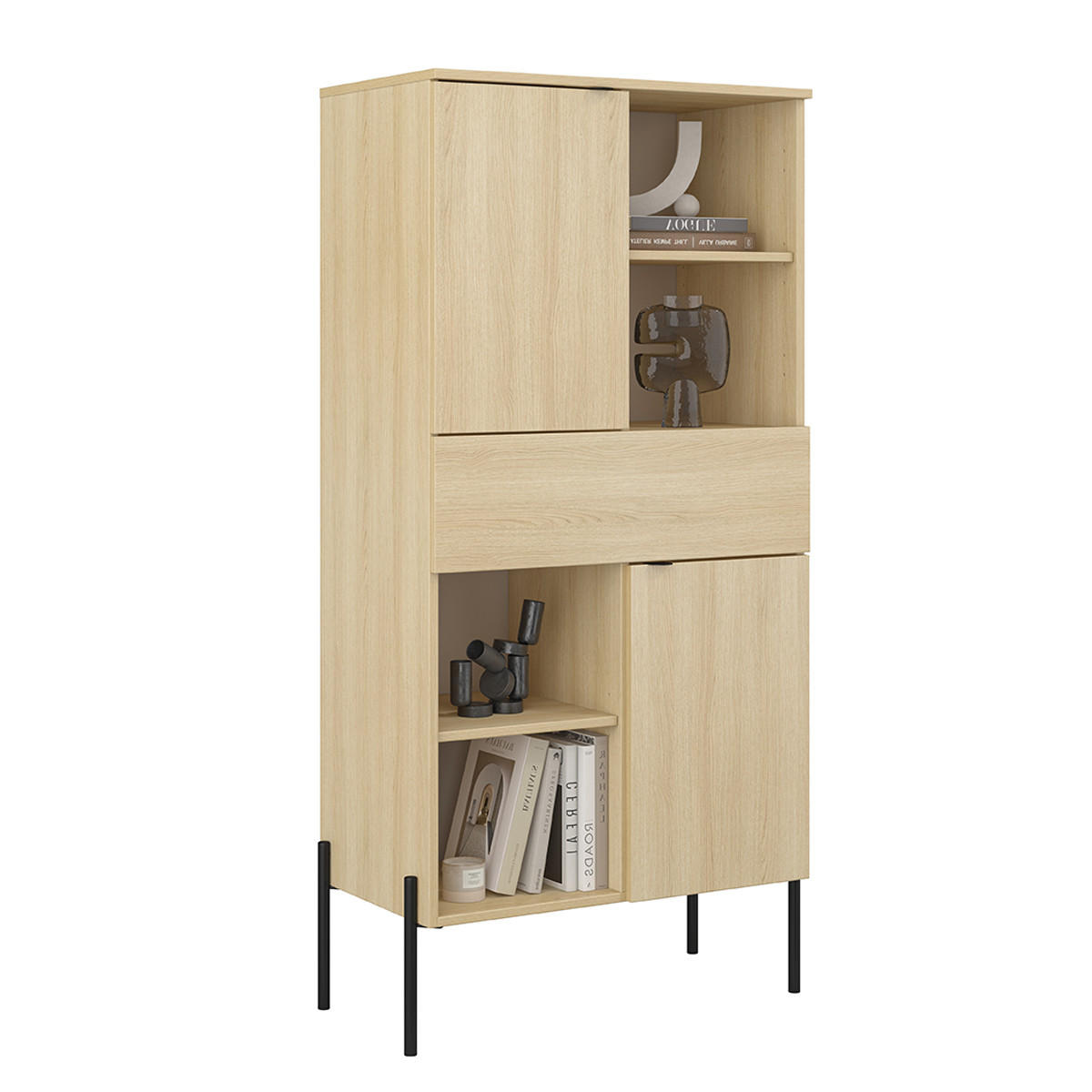 LUCILLA Les - rjava, leseni material (70/149.5/40cm) - Petits-meubles