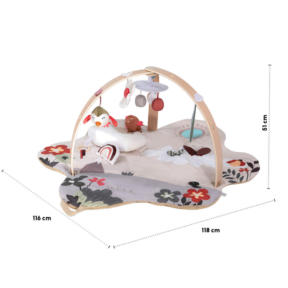 SPIELBOGEN Bianca Flower - Multicolor, Holz (57/90cm) - BabyGo
