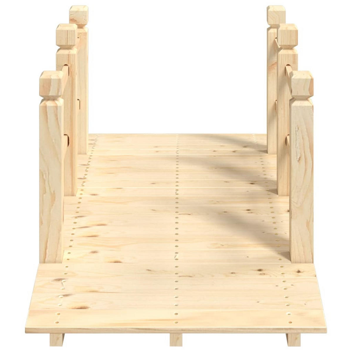 HOLZBRÜCKE mit Geländer ROBBI Natur | 150x67x56cm | Gartenbrücke mit Geländer Teichbrücke - Naturfarben, Holz (67/150/56cm) - DELUKE