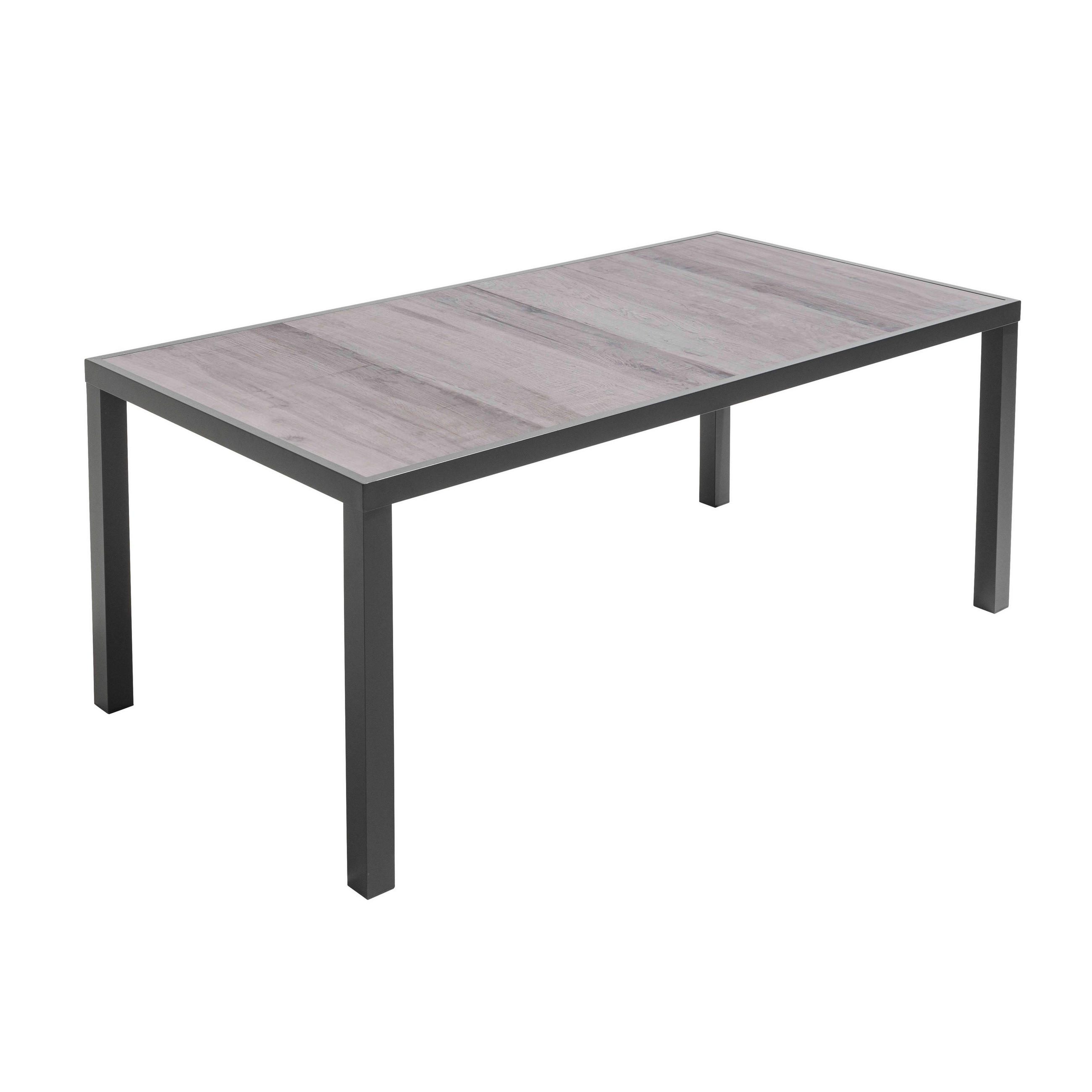 GARTENTISCH ., Grau - Grau, Metall (185/95/74cm) - Oviala